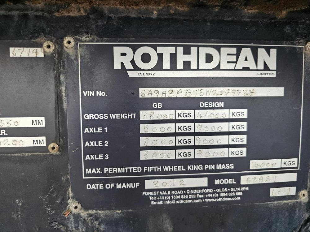 Rothdean Steel tipper - Semi-reboque basculante: foto 4 Rothdean Steel tipper - Semi-reboque basculante: foto 4