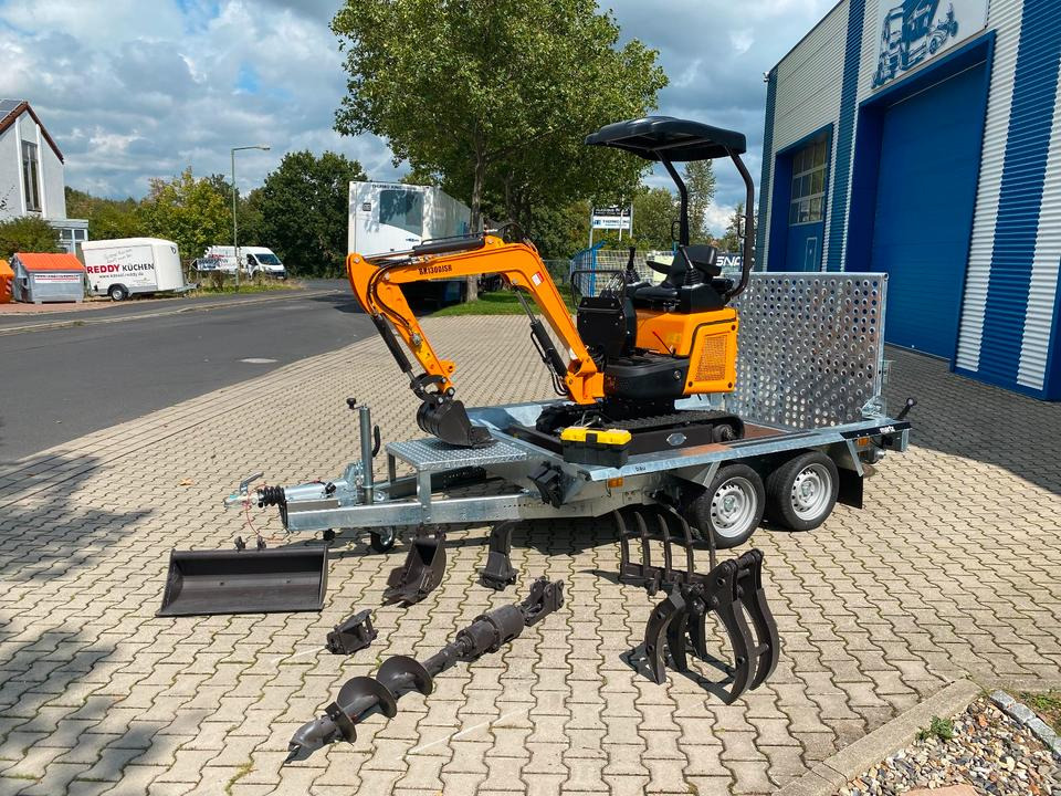 Minibagger BK1300JSR + Anhänger + Zubehör *INKL.19% MWST*BERGER KRAUS*KUBOTA*JOYSTICK*SCHENKWARM*SOFORT!* - Mini escavadeira, Reboque: foto 2 Minibagger BK1300JSR + Anhänger + Zubehör *INKL.19% MWST*BERGER KRAUS*KUBOTA*JOYSTICK*SCHENKWARM*SOFORT!* - Mini escavadeira, Reboque: foto 2