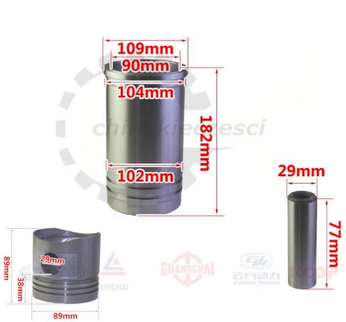Tłok Tuleja Xinchai C490BPG Wózek widłowy HC-HANGCHA CPCD zhejiang - Piston/ Anel/ Buch por Máquina de construção: foto 2 Tłok Tuleja Xinchai C490BPG Wózek widłowy HC-HANGCHA CPCD zhejiang - Piston/ Anel/ Buch por Máquina de construção: foto 2
