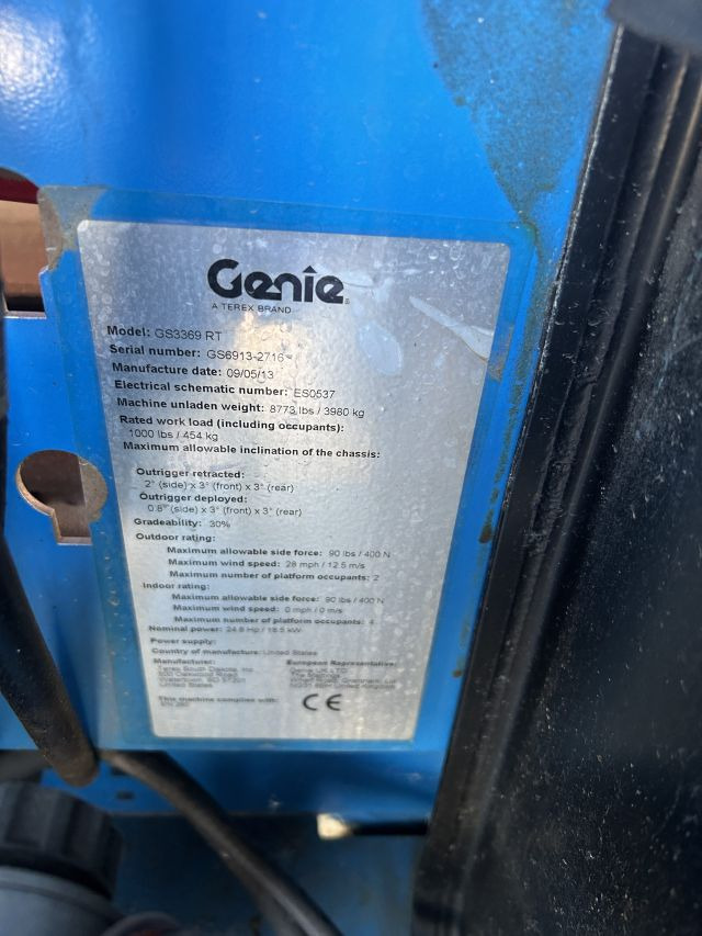 GENIE GS3369RT - Plataforma de Tijera/ Plataforma de tesoura: foto 4 GENIE GS3369RT - Plataforma de Tijera/ Plataforma de tesoura: foto 4