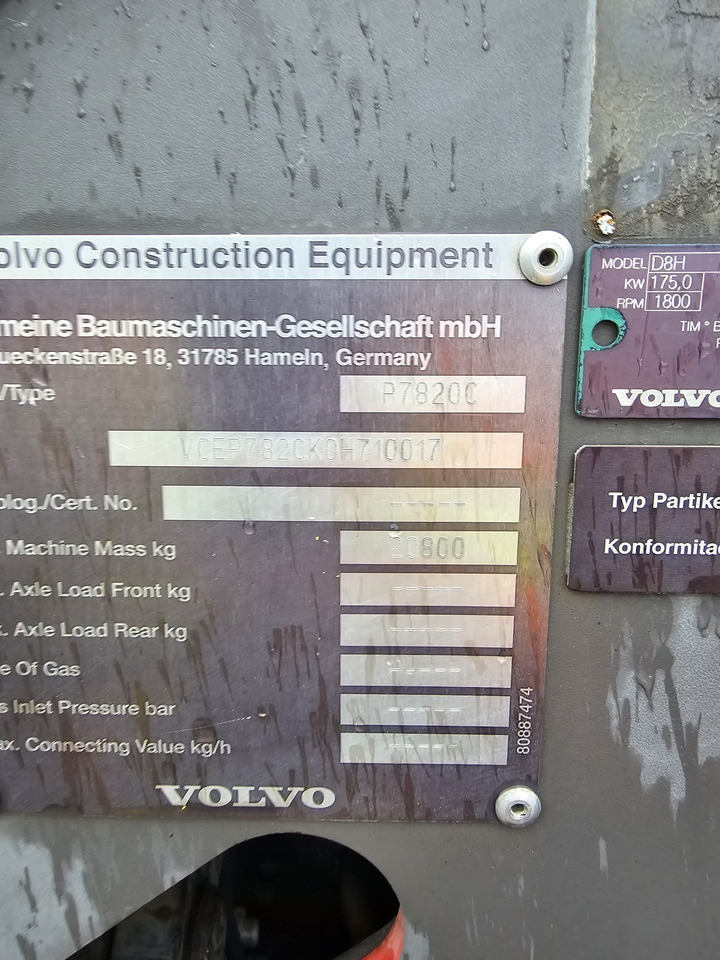 Acabadora VOLVO ABG 7820C: foto 18