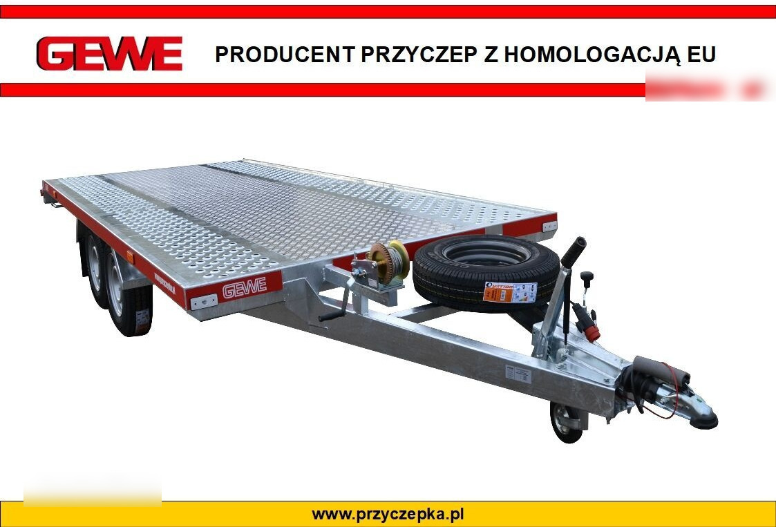 Gewe Laweta L3500 C/1 dł. 4,1 x 2,1 m - SUPER MOCNA - Reboque transporte de veículos: foto 1 Gewe Laweta L3500 C/1 dł. 4,1 x 2,1 m - SUPER MOCNA - Reboque transporte de veículos: foto 1