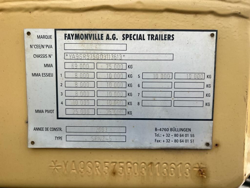 Leasing de Faymonville SPNZ - 5 Ballast trailer Faymonville SPNZ - 5 Ballast trailer: foto 10