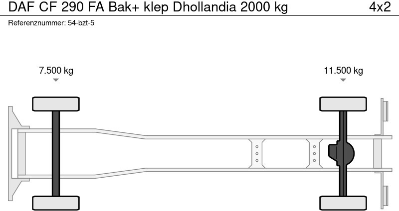 Camião furgão DAF CF 290 FA Bak+ klep Dhollandia 2000 kg: foto 20