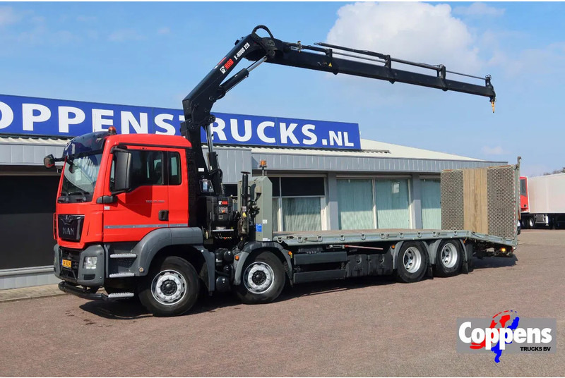 MAN TGS 35.360 8X2 Euro 6 Oprijwagen + HIAB 228 E 3 kraan. Radio grafisch + winch - Camião grua: foto 1 MAN TGS 35.360 8X2 Euro 6 Oprijwagen + HIAB 228 E 3 kraan. Radio grafisch + winch - Camião grua: foto 1
