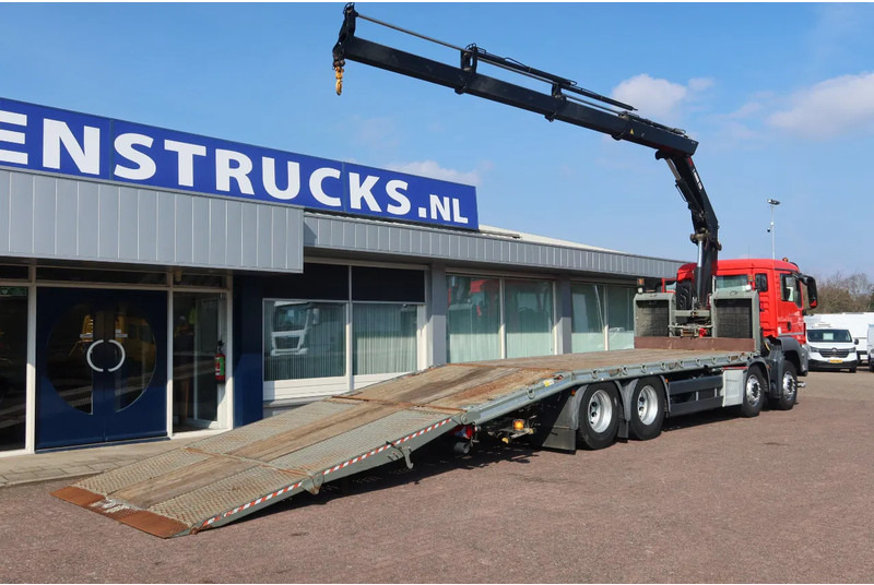 MAN TGS 35.360 8x2 Oprijwagen + HIAB 228 E 3 kraan. Radio grafisch + winch - Camião transporte de veículos, Camião grua: foto 3 MAN TGS 35.360 8x2 Oprijwagen + HIAB 228 E 3 kraan. Radio grafisch + winch - Camião transporte de veículos, Camião grua: foto 3