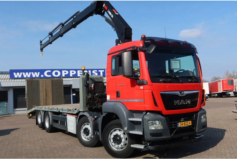 MAN TGS 35.360 8x2 Oprijwagen + HIAB 228 E 3 kraan. Radio grafisch + winch - Camião transporte de veículos, Camião grua: foto 2 MAN TGS 35.360 8x2 Oprijwagen + HIAB 228 E 3 kraan. Radio grafisch + winch - Camião transporte de veículos, Camião grua: foto 2