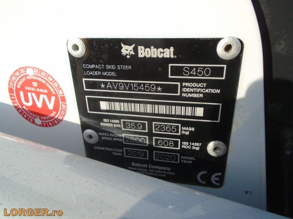 Mini pá carregadora Bobcat S 450: foto 14