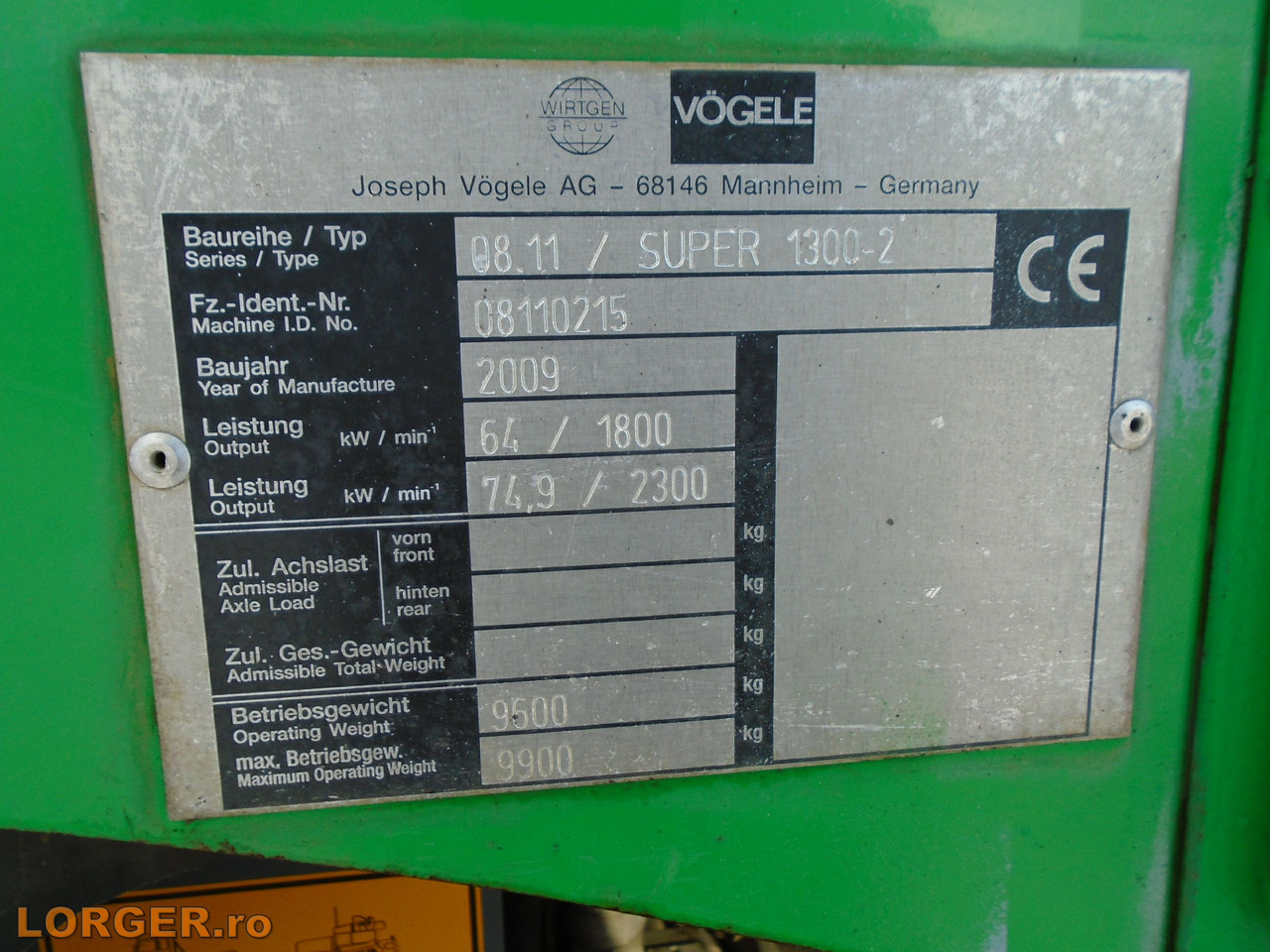 Leasing de Vögele Super 1300-2  Vögele Super 1300-2: foto 11