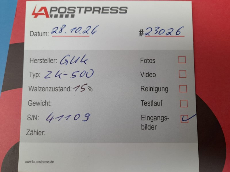 Guk ZK 500 - Máquina de dobrar papel: foto 2 Guk ZK 500 - Máquina de dobrar papel: foto 2
