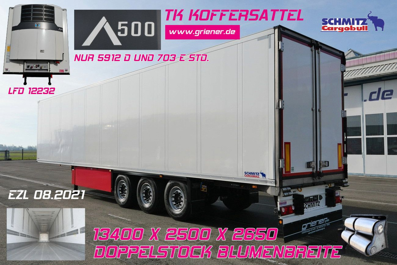 Schmitz Cargobull SKO 24/DOPPELSTOCK BLUMEN TK A500 DRP FP 45 - Semi-reboque frigorífico: foto 1 Schmitz Cargobull SKO 24/DOPPELSTOCK BLUMEN TK A500 DRP FP 45 - Semi-reboque frigorífico: foto 1