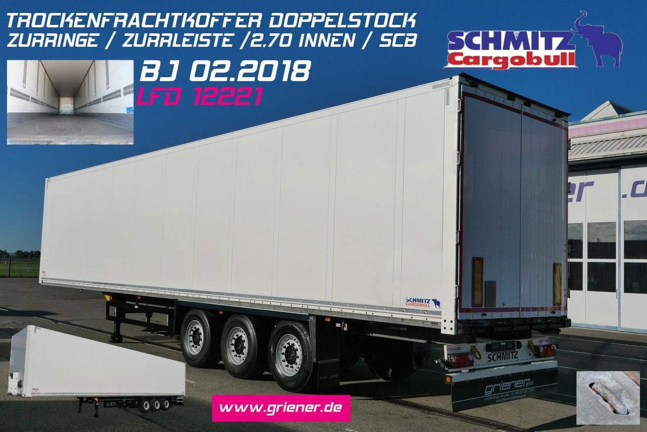 Schmitz Cargobull SKO 24/DOPPELSTOCK / ZURRLEISTE / LASI 12642 XL - Semi-reboque furgão: foto 1 Schmitz Cargobull SKO 24/DOPPELSTOCK / ZURRLEISTE / LASI 12642 XL - Semi-reboque furgão: foto 1