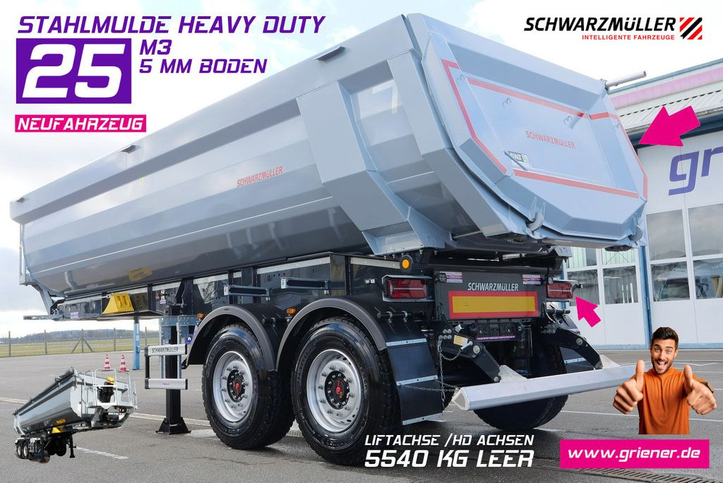 Schwarzmüller HARDOX MULDE / HEAVY DUTY /25 m³ 5 mm 6x4 - Semi-reboque basculante: foto 1 Schwarzmüller HARDOX MULDE / HEAVY DUTY /25 m³ 5 mm 6x4 - Semi-reboque basculante: foto 1