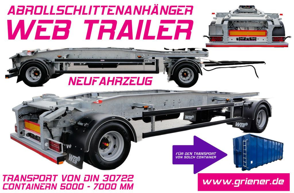 Web-Trailer ARA 18/ DIN 30722 / 5000 - 7000 mm/19,5 VERZINKT - Reboque ampliroll/ Multibenne: foto 1 Web-Trailer ARA 18/ DIN 30722 / 5000 - 7000 mm/19,5 VERZINKT - Reboque ampliroll/ Multibenne: foto 1