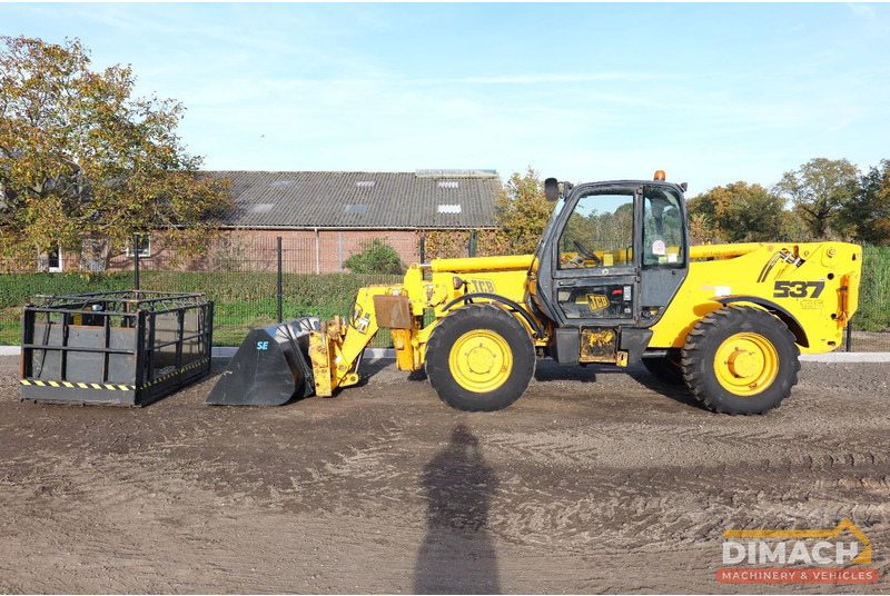 JCB 537 135 JCB 537 125 telehandler with remote control basket + bucket and forks top item!! - Empilhador telescópico: foto 1 JCB 537 135 JCB 537 125 telehandler with remote control basket + bucket and forks top item!! - Empilhador telescópico: foto 1