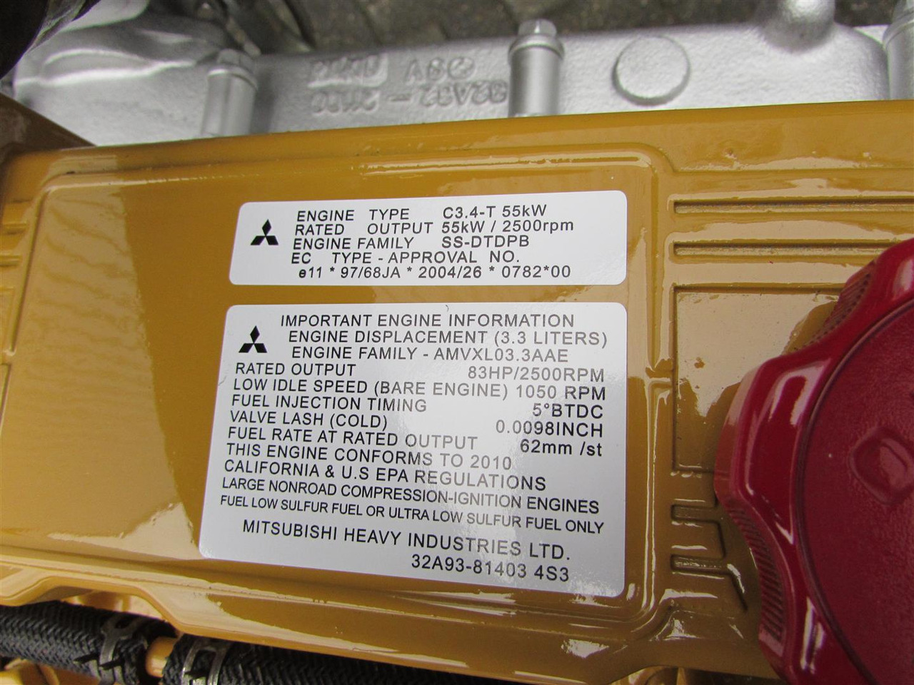 CATERPILLAR / MITSUBISHI RECON S4S-DT73CWL CAT C3.4 55kW-2500Rpm - Motor por Pá carregadora: foto 2 CATERPILLAR / MITSUBISHI RECON S4S-DT73CWL CAT C3.4 55kW-2500Rpm - Motor por Pá carregadora: foto 2