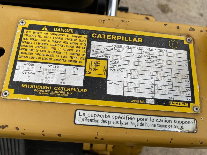 Leasing de CATERPILLAR Chariot élévateur GP15 CATERPILLAR Chariot élévateur GP15: foto 9