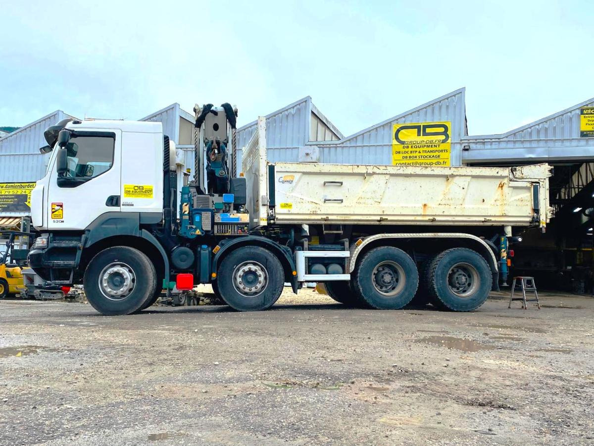 RENAULT KERAX 8x4 520 BIBENNE CIF GRUE CORMACH - Camião basculante, Camião grua: foto 2 RENAULT KERAX 8x4 520 BIBENNE CIF GRUE CORMACH - Camião basculante, Camião grua: foto 2