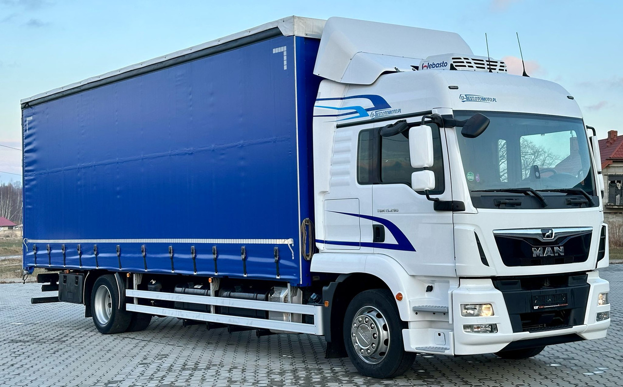 MAN TGM 15.290 / FIRANKA / 20 EUROPALET / AUTOMAT / SYPIALKA / DMC 16 T / 8 400 KG ŁADOWNOŚĆ - Camião de lona: foto 1 MAN TGM 15.290 / FIRANKA / 20 EUROPALET / AUTOMAT / SYPIALKA / DMC 16 T / 8 400 KG ŁADOWNOŚĆ - Camião de lona: foto 1