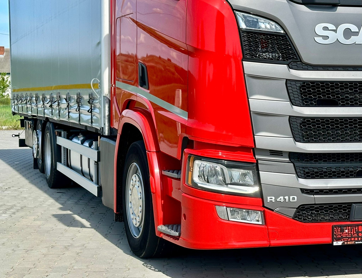 Camião de lona SCANIA R410 / FIRANKA / 21 EUROPALET / 8.5 M DŁUGOŚCI / 6x2 / PODWIESZA: foto 14