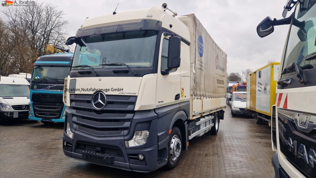 Mercedes-Benz 1845 Retarder Klima, Kühlschrank Edscha, Retarder, LBW, Zustand gut - Camião de lona: foto 1 Mercedes-Benz 1845 Retarder Klima, Kühlschrank Edscha, Retarder, LBW, Zustand gut - Camião de lona: foto 1