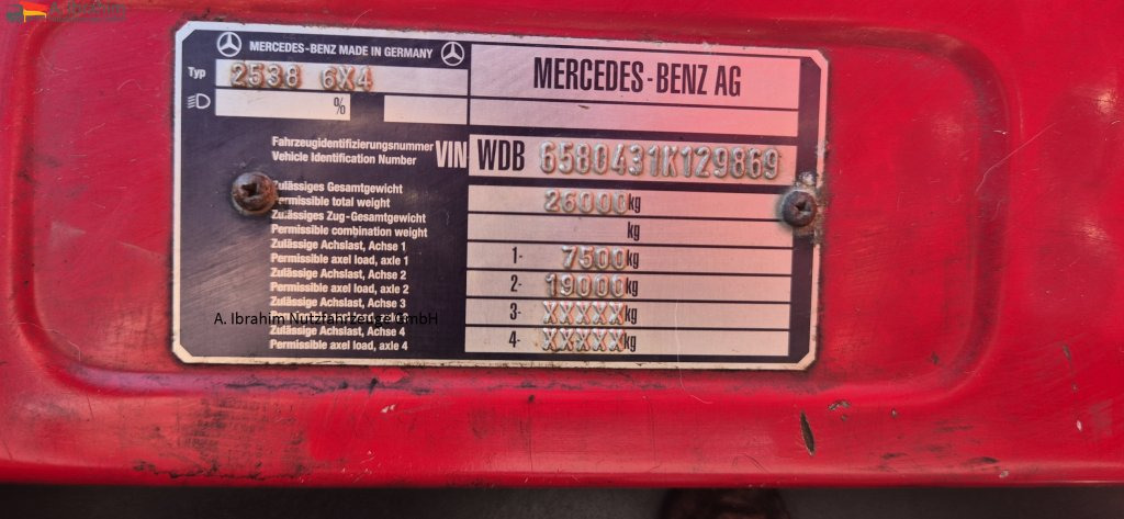 Mercedes-Benz DB 2538 AK 6x4 Meiller Getriebe überholt - Camião polibenne: foto 4 Mercedes-Benz DB 2538 AK 6x4 Meiller Getriebe überholt - Camião polibenne: foto 4