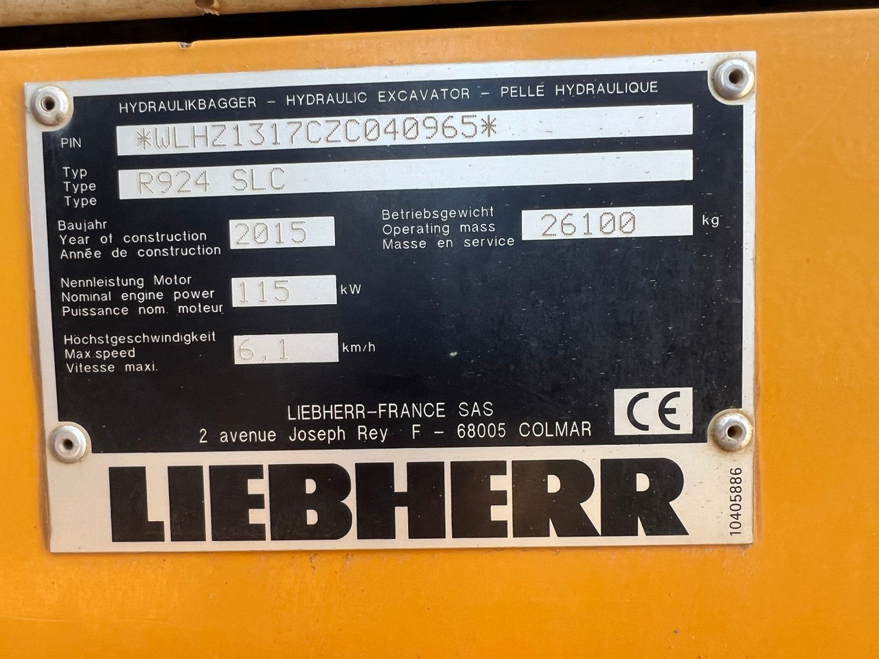 Liebherr R 924 SLC - Escavadora de rastos: foto 5 Liebherr R 924 SLC - Escavadora de rastos: foto 5