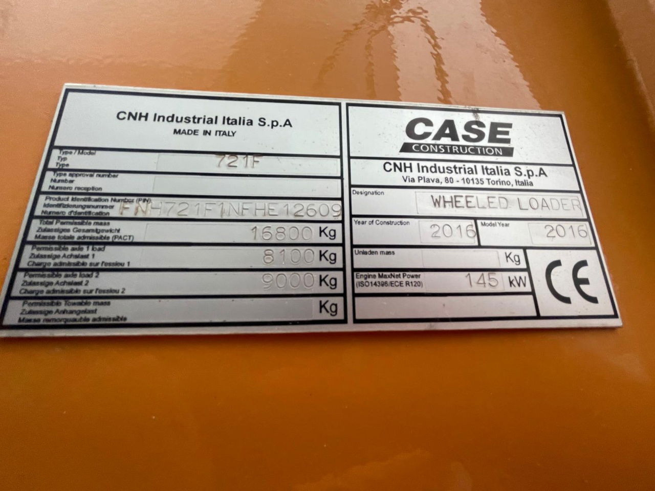 Pá carregadora de rodas Case 721F: foto 19