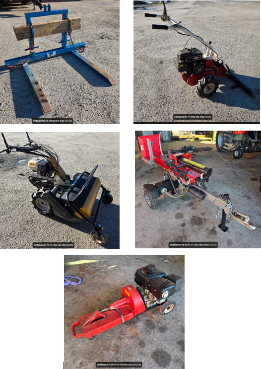 Diverse utstyr Pallegaffel, vedkløyvere og slåmaskin - Ferramenta/ Equipamento: foto 1 Diverse utstyr Pallegaffel, vedkløyvere og slåmaskin - Ferramenta/ Equipamento: foto 1