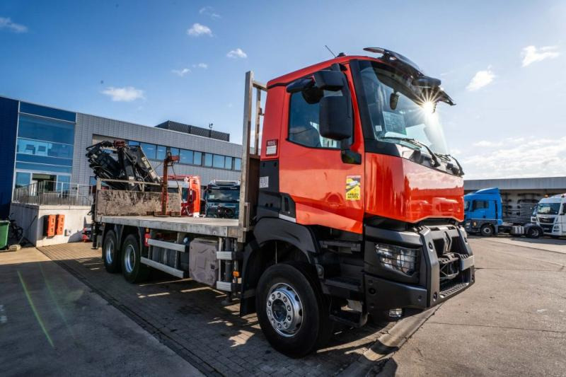 Renault K 380+HIAB 16T/m ( 4 Ext.) - Camião de caixa aberta/ Plataforma, Camião grua: foto 2 Renault K 380+HIAB 16T/m ( 4 Ext.) - Camião de caixa aberta/ Plataforma, Camião grua: foto 2