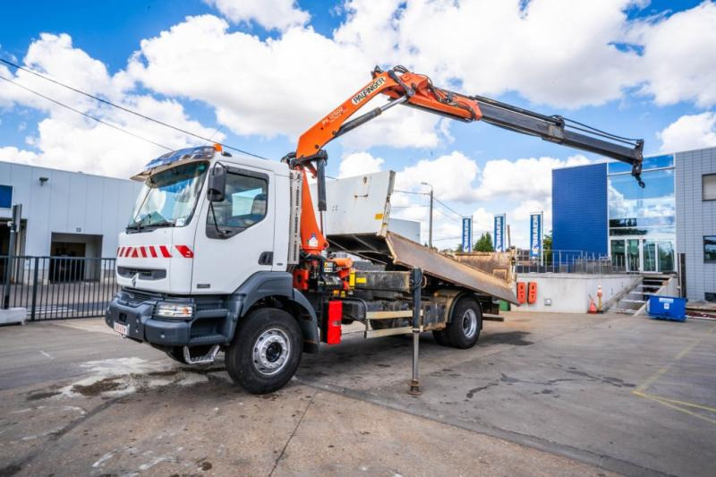 Renault KERAX 320 DCI +BIBENNE+PALFINGER 12Ton/m/2 EXT. - Camião basculante, Camião grua: foto 1 Renault KERAX 320 DCI +BIBENNE+PALFINGER 12Ton/m/2 EXT. - Camião basculante, Camião grua: foto 1