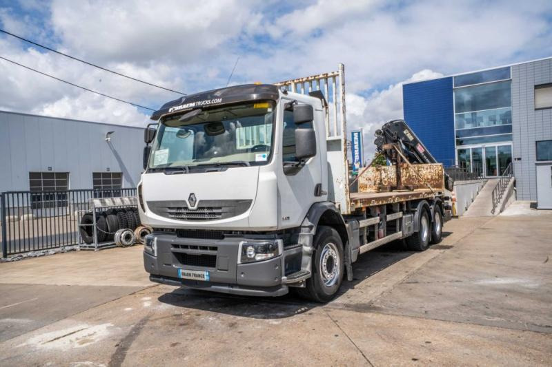 Renault LANDER 340 DXI-6X4+HIAB 14 T/m/3xhydr. - Camião de caixa aberta/ Plataforma, Camião grua: foto 1 Renault LANDER 340 DXI-6X4+HIAB 14 T/m/3xhydr. - Camião de caixa aberta/ Plataforma, Camião grua: foto 1