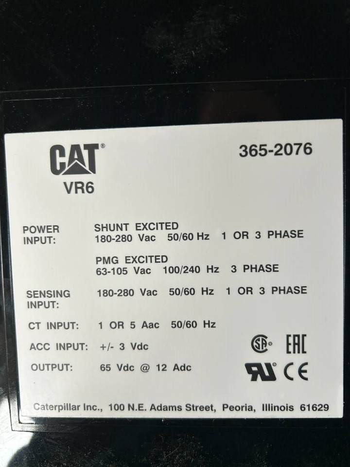 CAT AVR 365-2076 - DPX-25082 - Sistema elétrico por Máquina de construção: foto 4 CAT AVR 365-2076 - DPX-25082 - Sistema elétrico por Máquina de construção: foto 4