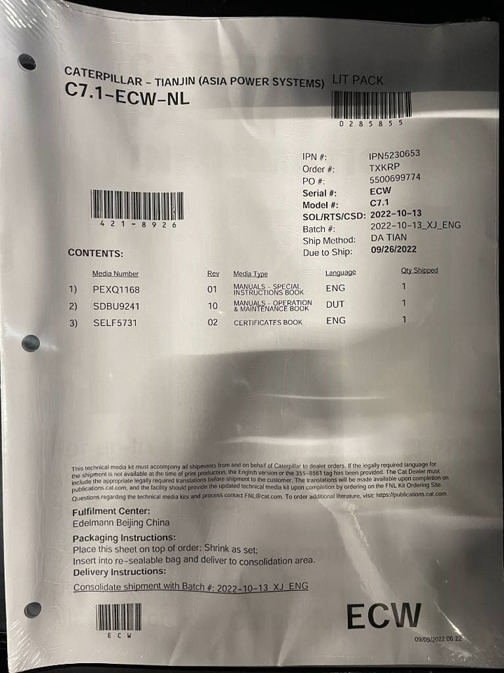Gerador elétrico novo CAT DE200E0 - 200 kVA Generator - DPX-18017: foto 20