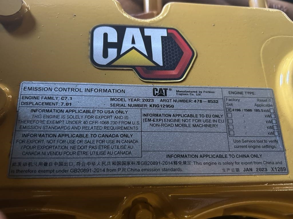 Gerador elétrico novo CAT DE200GC - 200 kVA Stand-by Generator - DPX-18211: foto 9