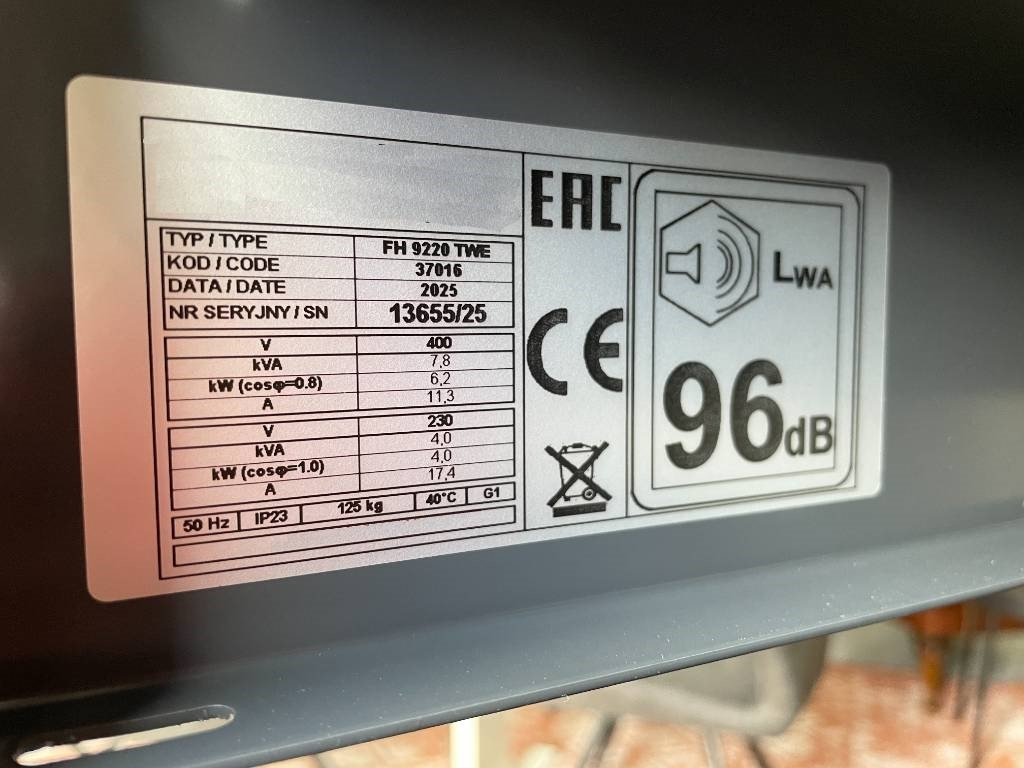Honda FH9220TWE - 8.7 kVA generator - DPX-17965 - Gerador elétrico: foto 5 Honda FH9220TWE - 8.7 kVA generator - DPX-17965 - Gerador elétrico: foto 5