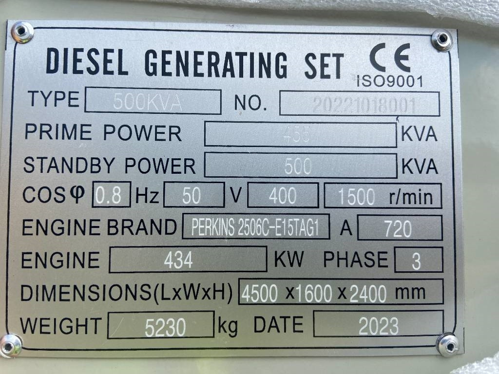 Perkins 2506C-E15TAG1 - 500kVA Surplus genset- DPX-19813-6 - Gerador elétrico: foto 4 Perkins 2506C-E15TAG1 - 500kVA Surplus genset- DPX-19813-6 - Gerador elétrico: foto 4