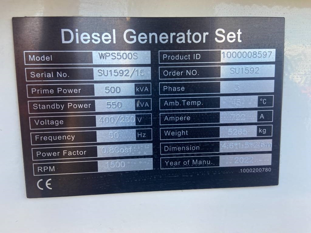 Perkins 2506C-E15TAG2 - 550 kVA Surplus genset - DPX-20019 - Gerador elétrico: foto 4 Perkins 2506C-E15TAG2 - 550 kVA Surplus genset - DPX-20019 - Gerador elétrico: foto 4