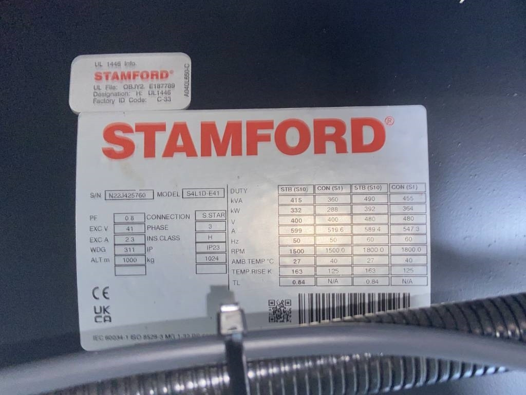 Gerador elétrico novo Volvo TAD1343GE-B - 415 kVA Generator - DPX-18879: foto 15