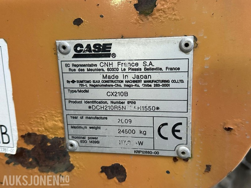 Escavadeira 2009 Case CX210B Sertifisert Beltegraver m/Montabert CPA225E boretårn: foto 13