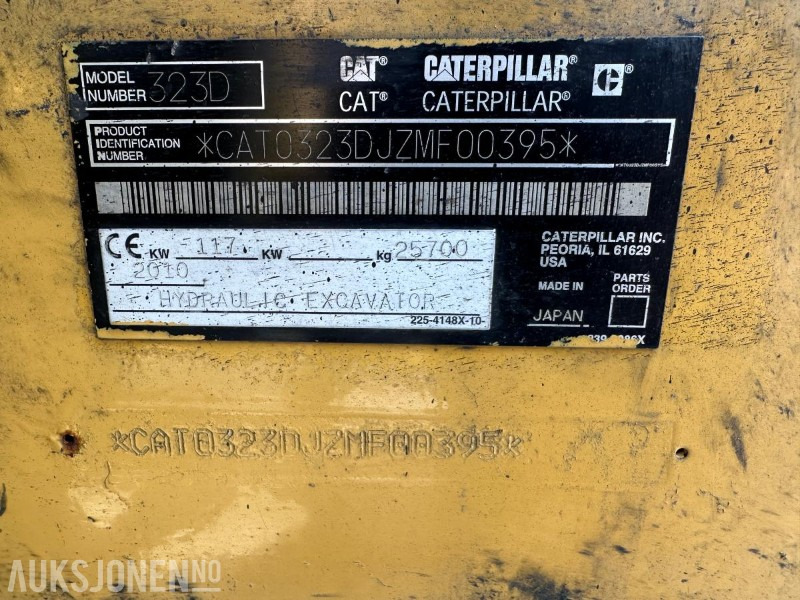 2010 CAT 323D GRAVEMASKIN - 14167 TIMER - Escavadeira: foto 4 2010 CAT 323D GRAVEMASKIN - 14167 TIMER - Escavadeira: foto 4