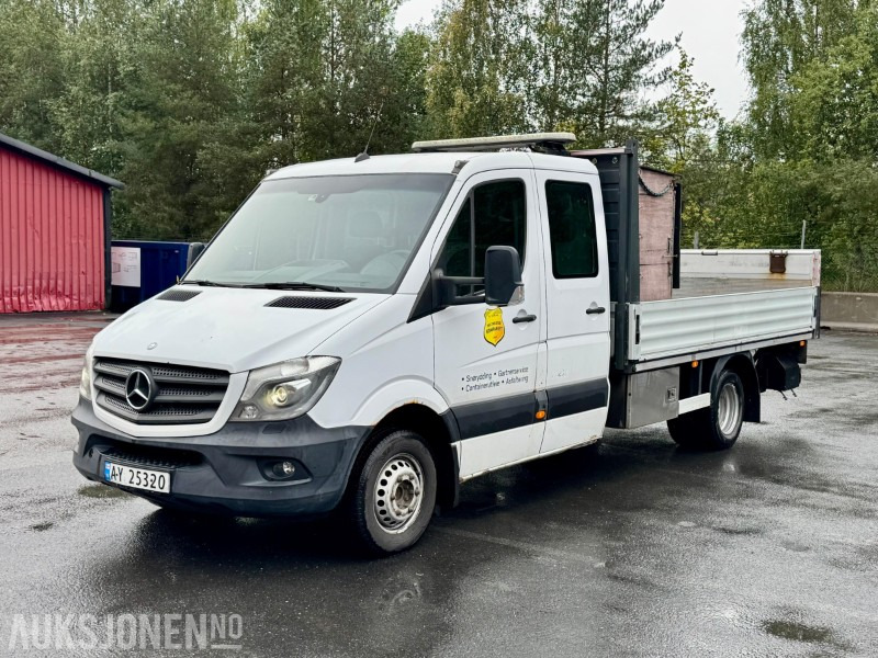 2014 Mercedes-Benz Sprinter 516 CDI planbil, 5-tonn, dobbelkabin, bakløft, lysbjelke - Camião de caixa aberta/ Plataforma: foto 1 2014 Mercedes-Benz Sprinter 516 CDI planbil, 5-tonn, dobbelkabin, bakløft, lysbjelke - Camião de caixa aberta/ Plataforma: foto 1
