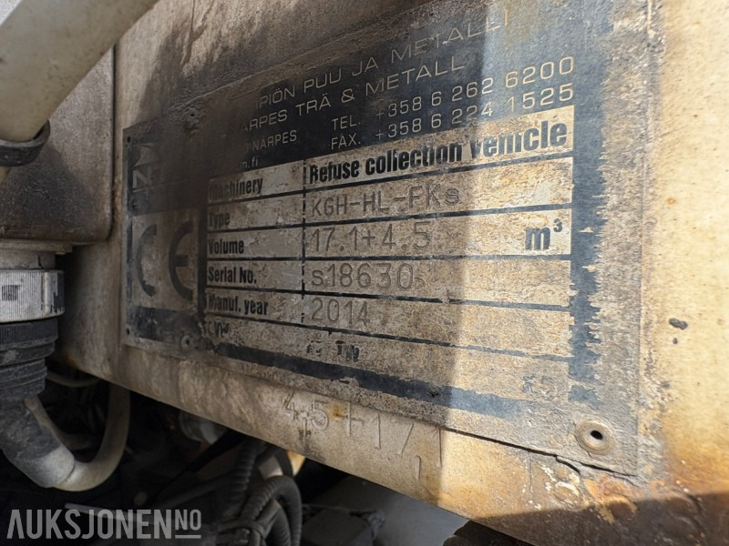 2014 Volvo FM 420 renovasjonsbil med 2-kammers løsning - Caminhão de lixo: foto 5 2014 Volvo FM 420 renovasjonsbil med 2-kammers løsning - Caminhão de lixo: foto 5