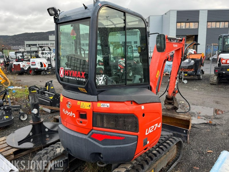 2015 Kubota U27-4 minigraver med skuffe / 1611 timer - Mini escavadeira: foto 5 2015 Kubota U27-4 minigraver med skuffe / 1611 timer - Mini escavadeira: foto 5