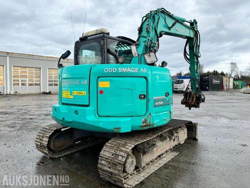 2016 Kobelco SK75SR-3E - 8 tonns gravemaskin - Tiltrotator - Pusskuffe - Bunkringspumpe - sentralsmøring - Sertifisert - Escavadeira: foto 4 2016 Kobelco SK75SR-3E - 8 tonns gravemaskin - Tiltrotator - Pusskuffe - Bunkringspumpe - sentralsmøring - Sertifisert - Escavadeira: foto 4