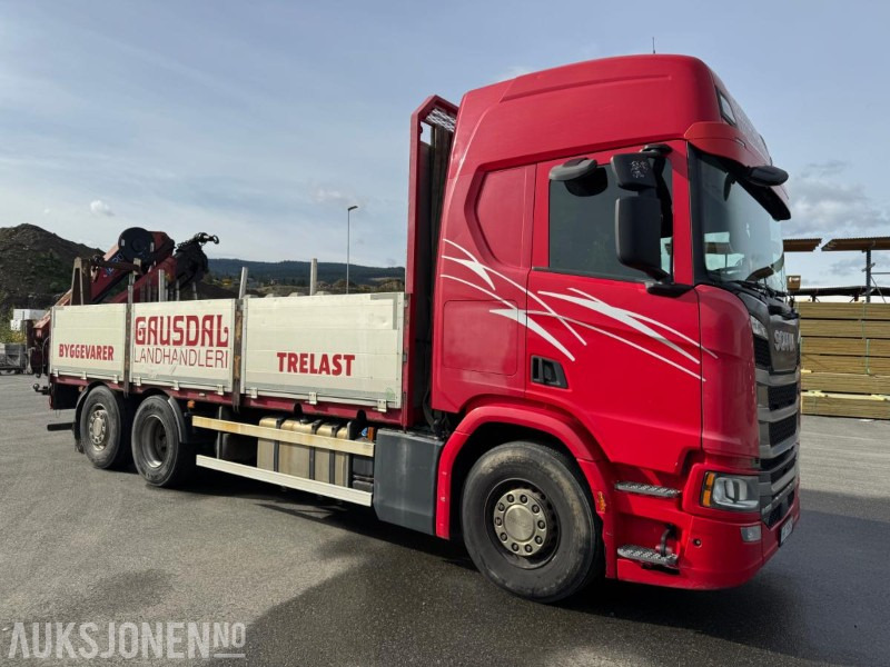 2017 Scania R500 planbil med HMF kran - Camião grua: foto 3 2017 Scania R500 planbil med HMF kran - Camião grua: foto 3
