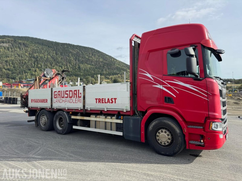 2017 Scania R500 planbil med HMF kran - Camião grua: foto 5 2017 Scania R500 planbil med HMF kran - Camião grua: foto 5