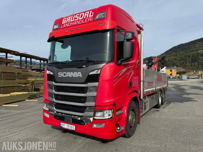2017 Scania R500 planbil med HMF kran - Camião grua: foto 4 2017 Scania R500 planbil med HMF kran - Camião grua: foto 4
