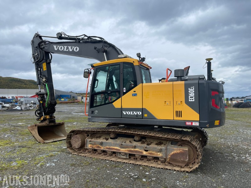2018 Volvo EC 160 EL Gravemaskin med Engcon tiltrotator, Leica GPS, Sentralsmøring, Hk S60, 5327 timer - Escavadeira: foto 3 2018 Volvo EC 160 EL Gravemaskin med Engcon tiltrotator, Leica GPS, Sentralsmøring, Hk S60, 5327 timer - Escavadeira: foto 3