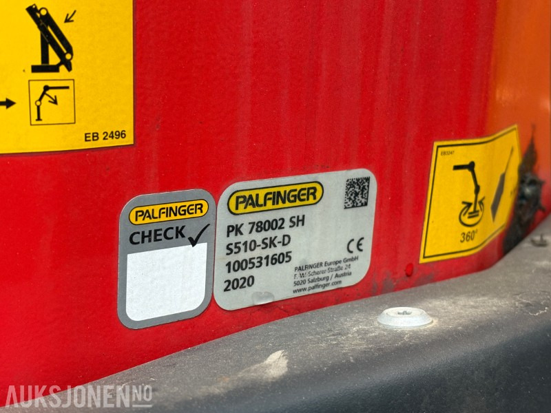 2020 Volvo FH540 Euro6T 8X2 kranbil - Palfinger PK 78002 SH - 54 824 km - Camião grua: foto 5 2020 Volvo FH540 Euro6T 8X2 kranbil - Palfinger PK 78002 SH - 54 824 km - Camião grua: foto 5